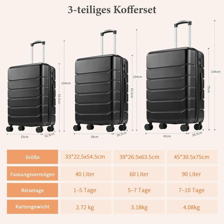 Image du produit Dumos 3 teiliges Hartschalenkofferset Hard Shell Basic