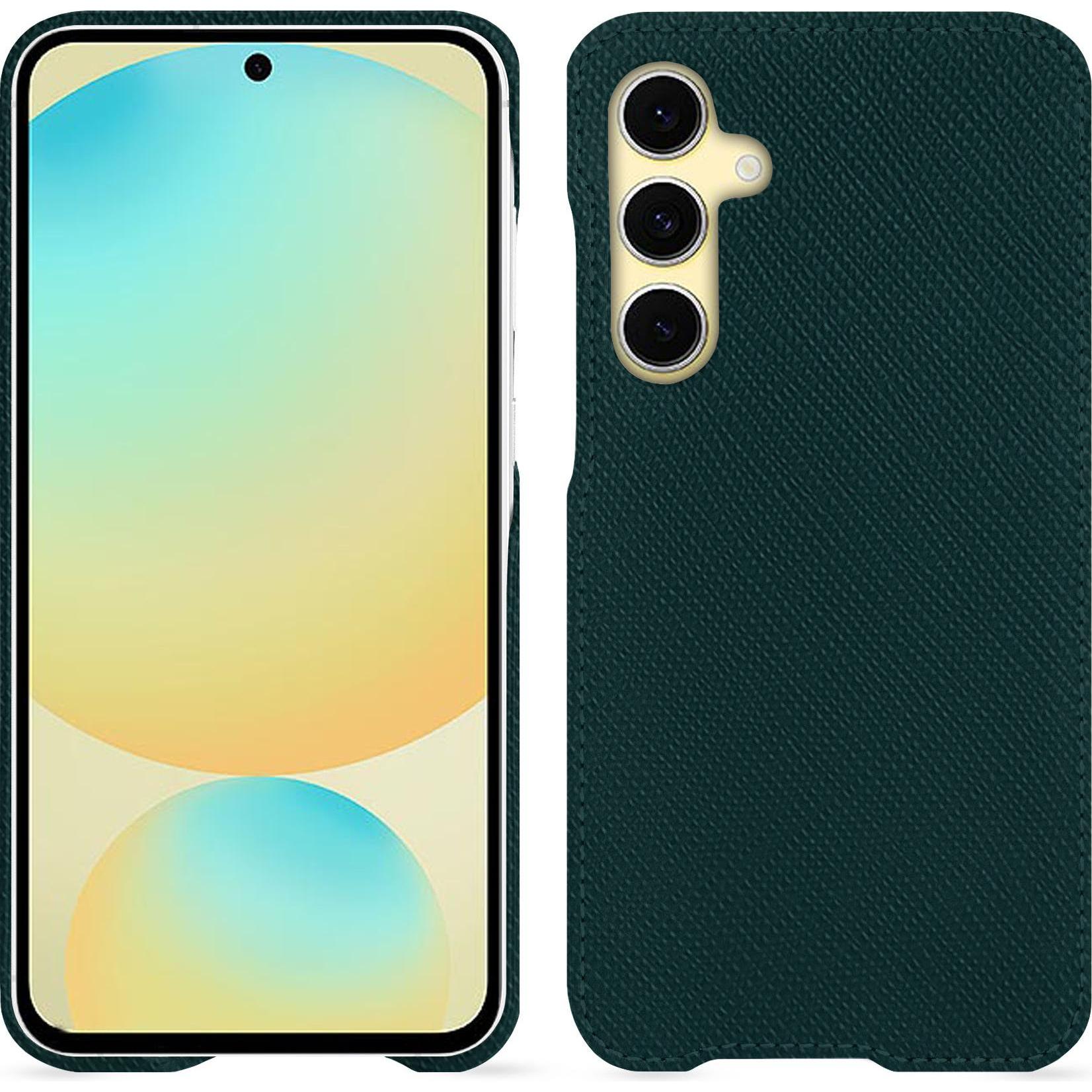 Noreve Lederschutzhülle (Samsung Galaxy S24 FE), Smartphone Hülle, Grün
