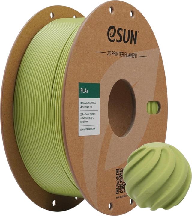 Image du produit eSUN PLA+ Matcha Grün Filament 1.75mm 1Kg (PLA+ LECTURE, 1.75 mm, 1000 g, Vert)