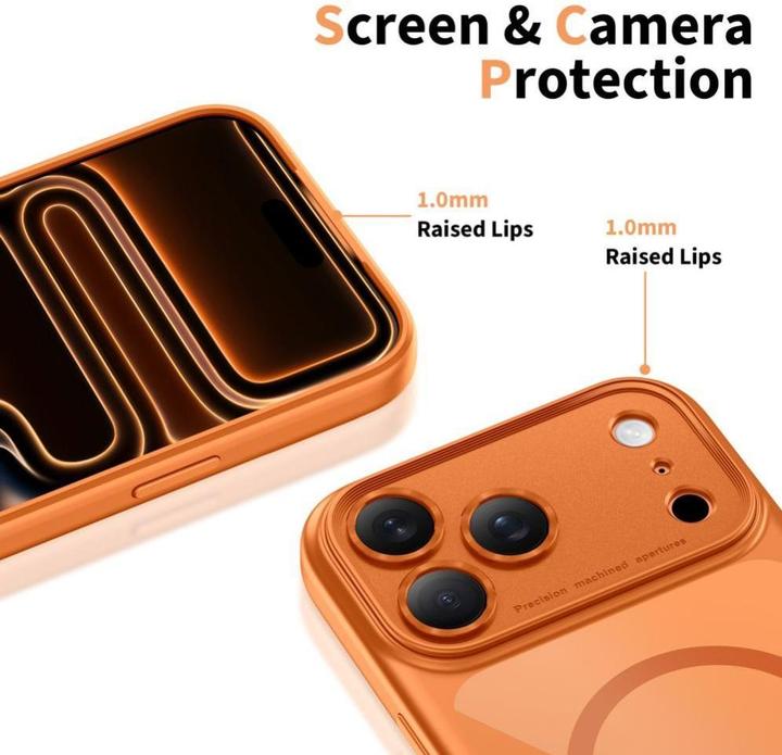 Produktbild Tech-Protect Magpeak Magsafe Cc Iphone 17 Pro Kosmisches Orange/Klar (Apple iPhone 17 Pro)