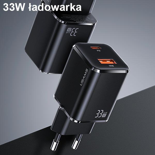 Actual product image Usams Dual Ports GaN Mini Fast Charger (33 W)