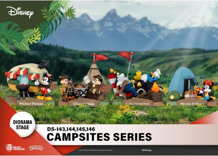 Actual product image Beast Kingdom Disney diorama PVC D-Stage Campsite Series Mini & Pluto 10 cm