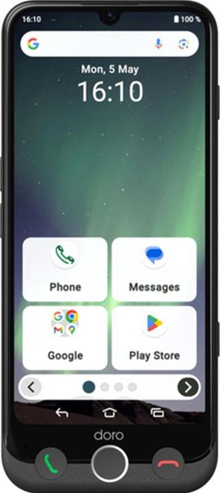 Actual product image Doro Aurora A30 (128 GB, Black, Graphites, 6.10", Dual SIM, 4G)