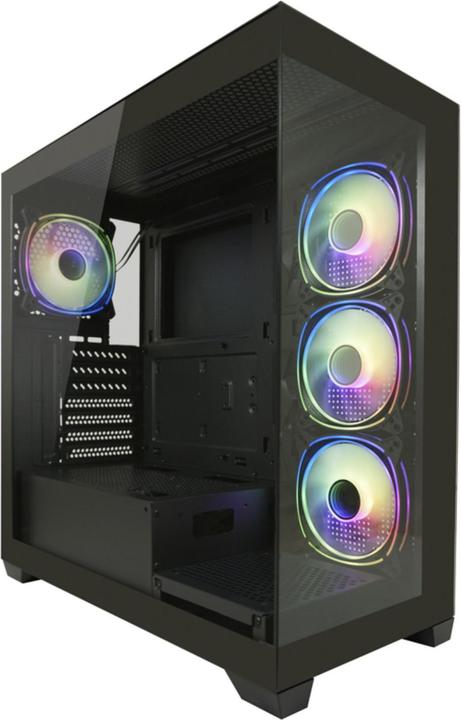 Produktbild LC-Power Geh?use MidiTower 715B black USB3.2/Audio,o.Netzteil,SEAMLESS X (Mini-ITX, ATX, mATX)
