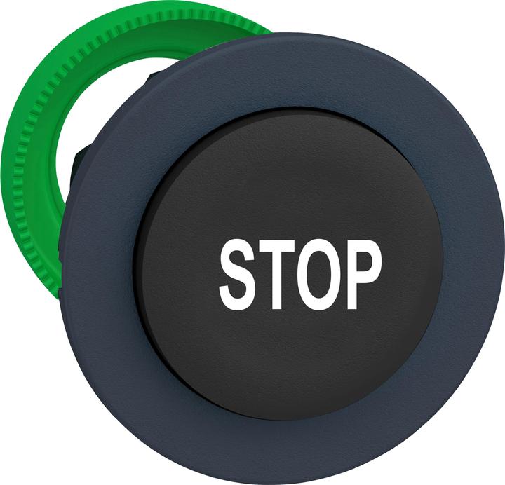Schwarz projizierend, STOP (weiss)