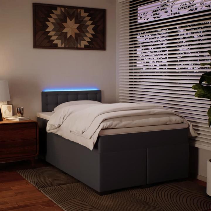 Image du produit vidaXL Bo x lit de saut avec matelas 120 x 200 cm similicuir (120 x 200 cm)