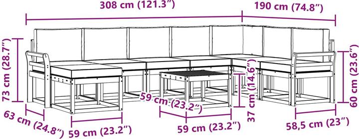Produktbild vidaXL Ecksofa