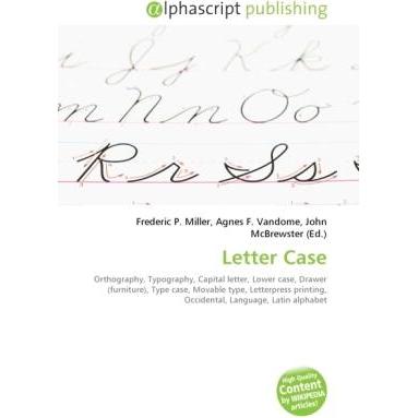Letter Case, Fachbücher von Frederic P. Miller, Agnes F. Vandome, John McBrewster