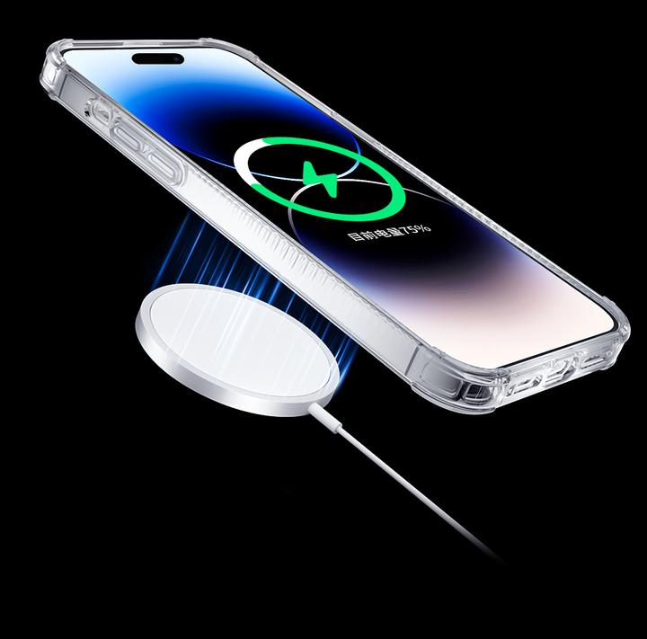 Produktbild Kingxbar PQY Exit Series Magnethülle für iPhone 14 Plus MagSafe Silber (Apple iPhone 14 Plus)