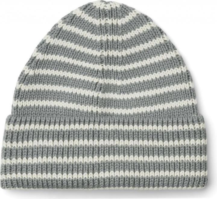 Actual product image Liewood Knitted Beanie Stripes Fog Cream