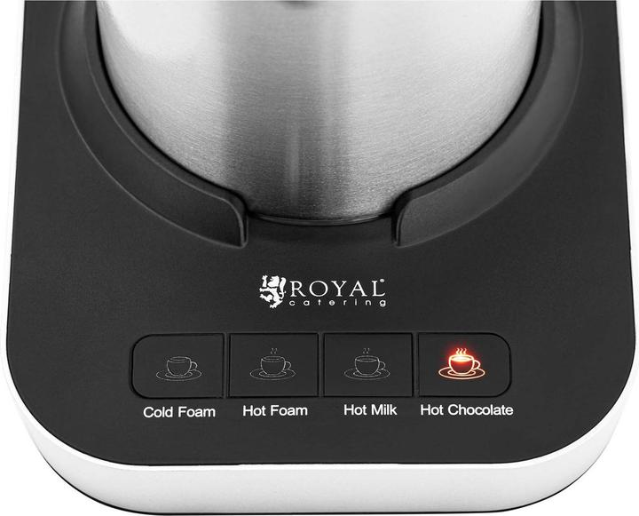 Produktbild Royal Catering Elektrischer Milchschäumer Milchaufschäumer Induktion 0,6 l 4 Programme (600 ml)