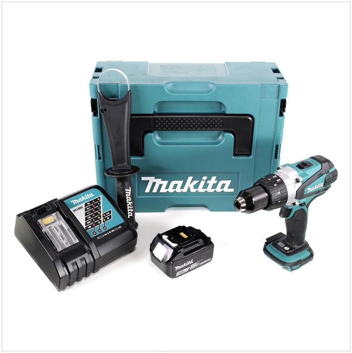 Produktbild Makita DDF 458 RF1J 18V Akku Bohrschrauber 91 Nm im Makpac mit 1x 3,0 Ah Akku und Ladegerät
