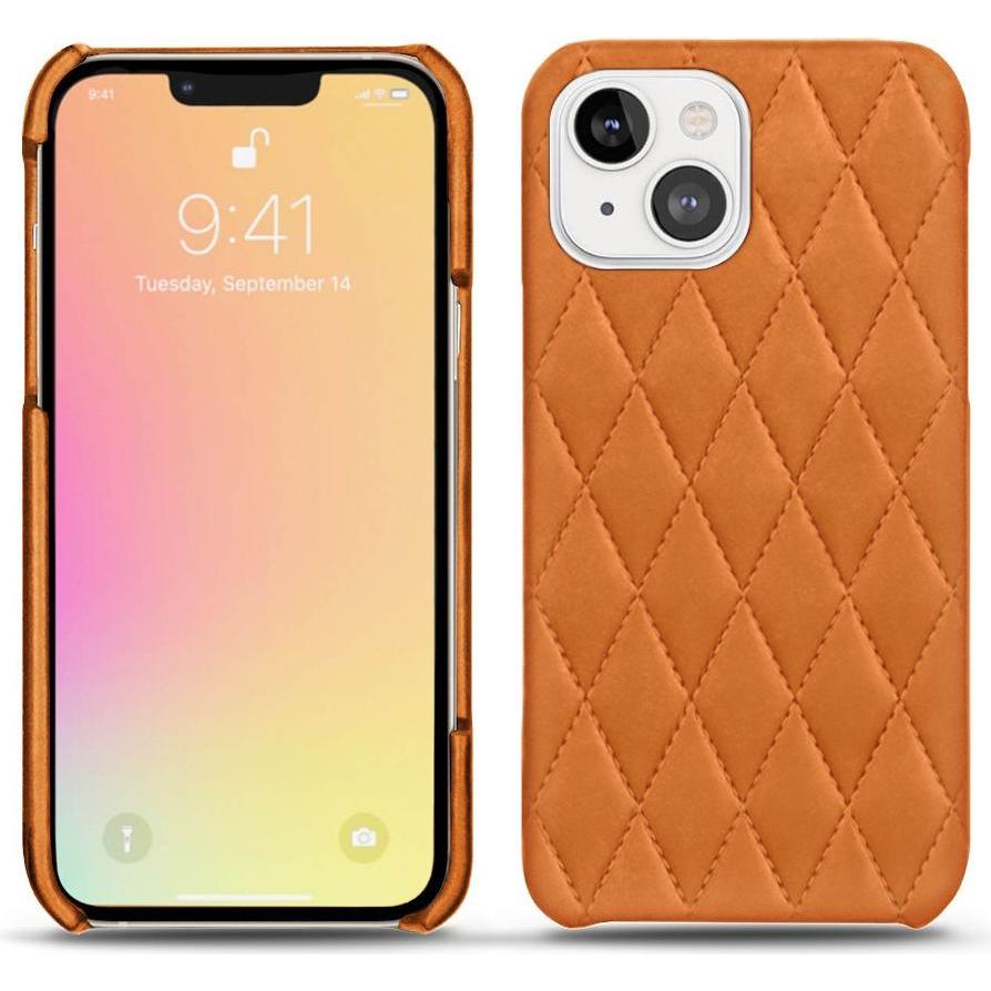 Noreve Lederschutzhülle (Apple iPhone 13), Smartphone Hülle, Orange