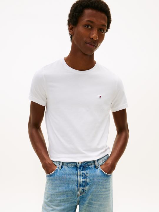 Actual product image Tommy Hilfiger Crew Neck T-Shirt Slim Fit White (L)