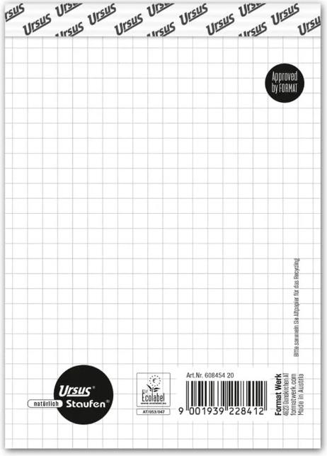 Immagine prodotto Ursus Notizblock (A6, Quadretti, Copertina rigida)