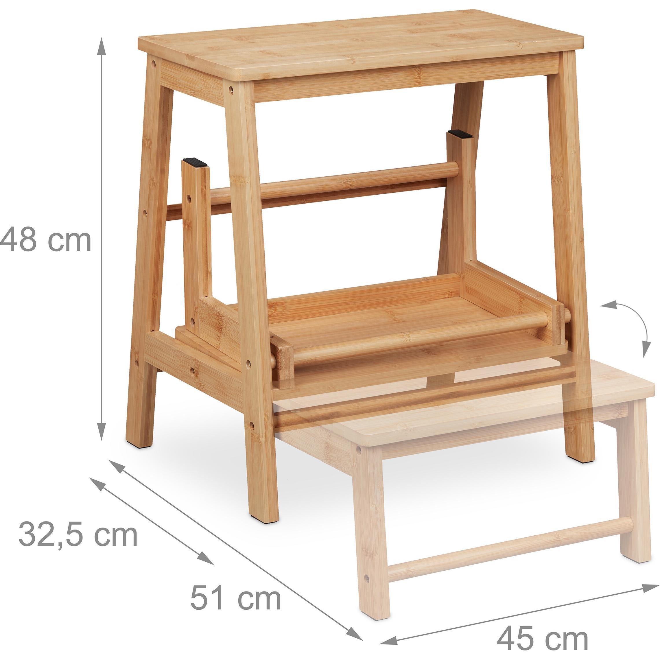 Thumbnail - Relaxdays, Hocker + Pouf, Tritthocker