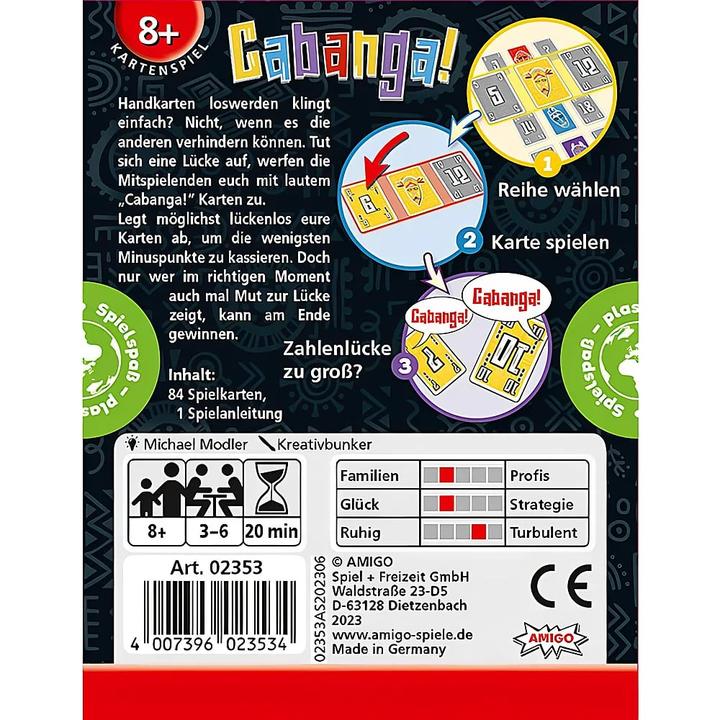 Actual product image Amigo Cabanga! (German, 3 - 6 Players)