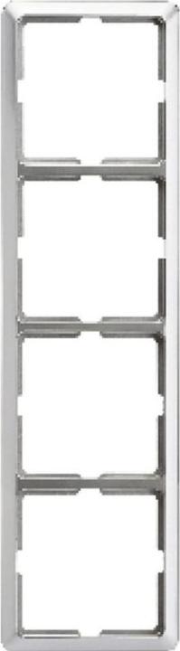 Produktbild ELSO Schneider Electric GmbH Abdeckrahmen 4-fach Edelstahleffekt 2044111