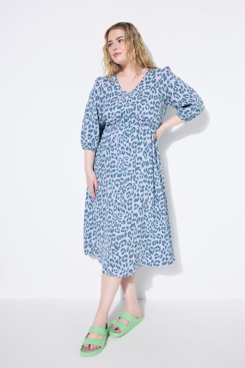 Produktbild Studio Untold Midikleid, A-Line, Color-Leo, Puffärmel (50, 52)