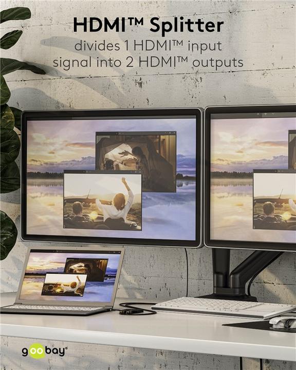 Image du produit Goobay Séparateur HDMI 1 vers 2 4K @ 30 Hz