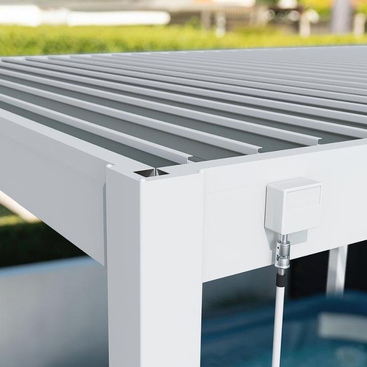 Actual product image Ventaris Pergola Classic with louvre roof white (300 cm, 300 cm)
