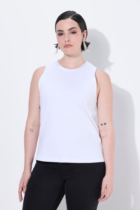 Immagine prodotto Ulla Popken Ripptop, Satinkante, Slim, Rundhals, ärmellos (46, 48)