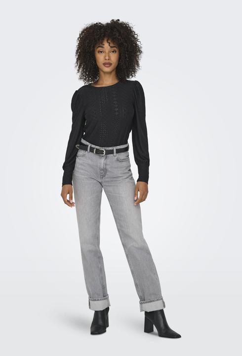 Actual product image Only Regular fit Round neck Elasticated cuffs Puff sleeves Top Top (M)