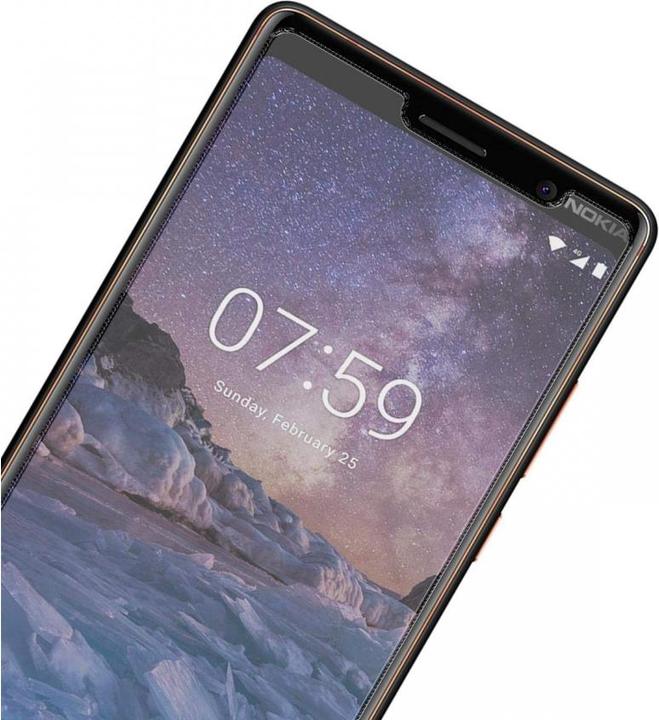 Actual product image Screenguard Nokia 7 Plus Protective Glass Film Case Friendly Design (1 Piece, Nokia 7 Plus)