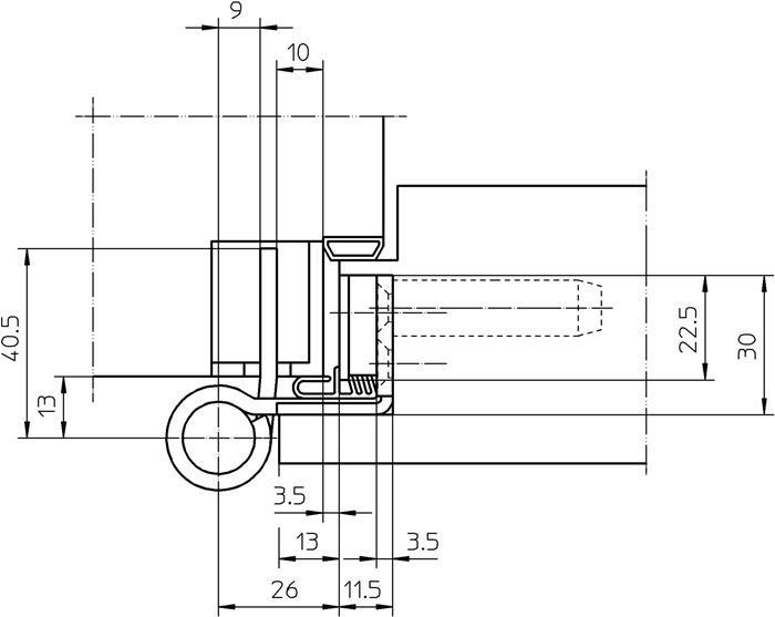 Produktbild Simonswerk Objektband VARIANT VX 7939/160 FD Edelstahl matt (SW 040) 200 kg 22,5 mm DIN links / rechts gefäl...