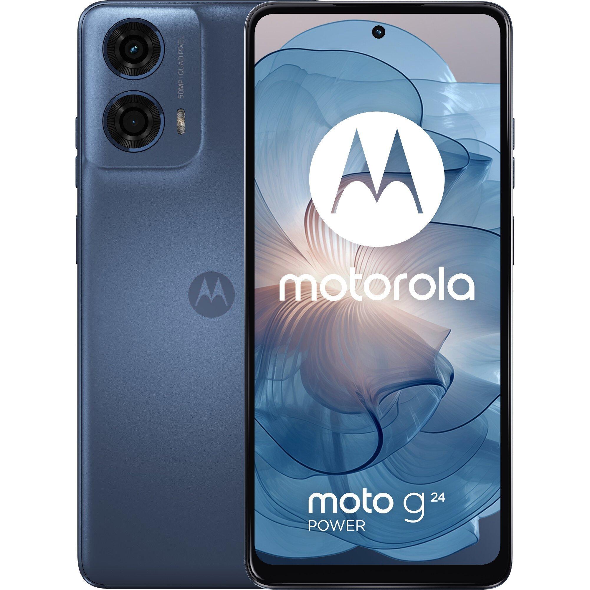 Motorola Moto G24 Power (256 GB, Ink Blue, 6.56", Dual SIM, 50 Mpx, 4G), Smartphone, Blau