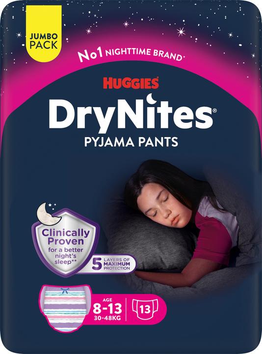 Actual product image Huggies dry nites (Size 8, Half month box, 13 Piece)