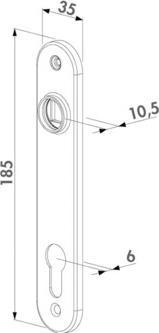 Actual product image Locinox Door sign outside 3020-HYB (1 pcs.)
