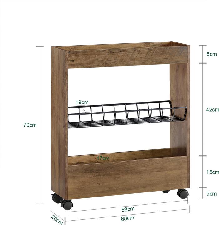 Produktbild SoBuy Nischenregal Mit 3 Etagen (20 x 70 x 60 cm)