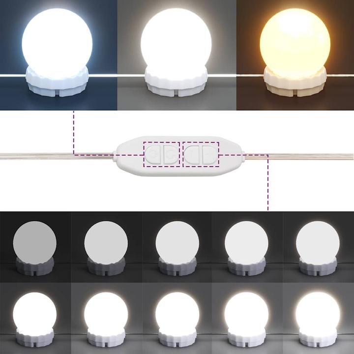 Image du produit vidaXL Coiffeuse avec éclairage LED (80 x 41 x 134,5 cm)