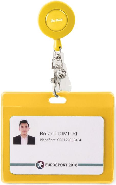 Produktbild Tarifold Namensschild 70x100mm PVC gelb VE=30 Stück