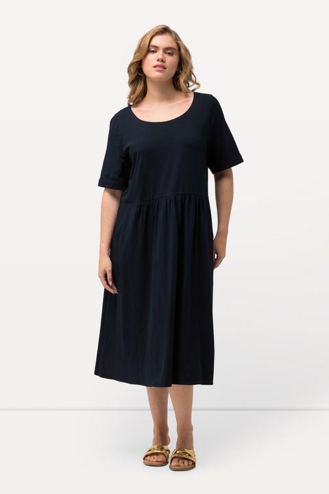Produktbild Ulla Popken Jersey-Midikleid, A-Linie, Rundhals, Halbarm (54)