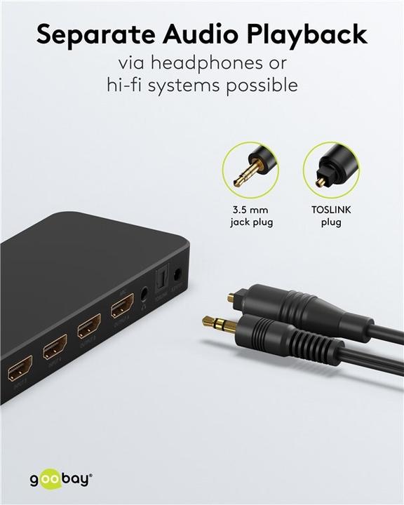 Actual product image Goobay HDMI Matrix Switch 4 to 2 4K @ 60 Hz