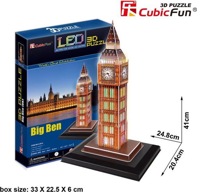 Immagine prodotto Cubicfun Puzzle 3d Big Ben LED (28 pezzi)