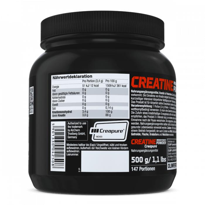 Nährwerte und Zutaten Olimp Sport Nutrition Creapure (Neutral, 1 Stk., 500 g)