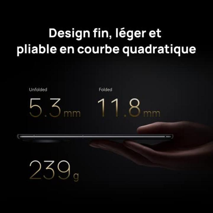Actual product image Huawei Ultra-slim foldable smartphone with 50 MP camera, 4800 mAh battery, and fast wired/wireless charging