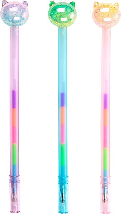 Actual product image Sombo Katze Kugelschreiber mit Regenbogentinte ass (Rainbow, 36x)