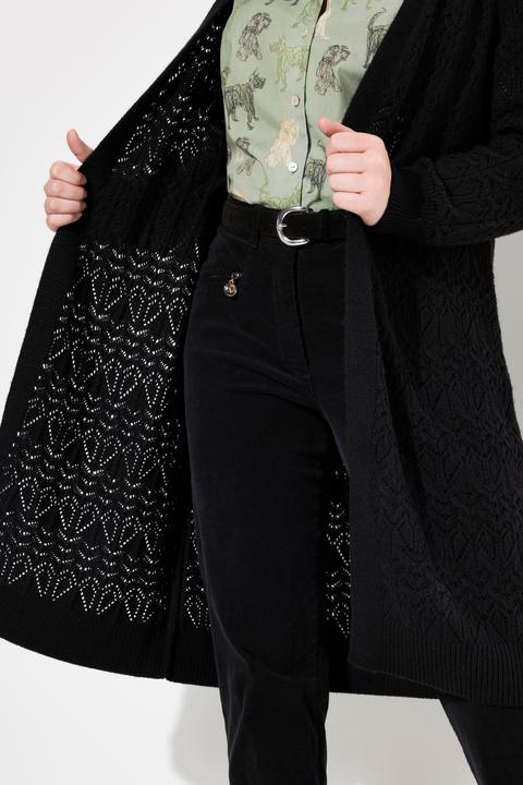 Produktbild Ulla Popken Long-Strickjacke, Struktur, offenes Modell (50, 52)