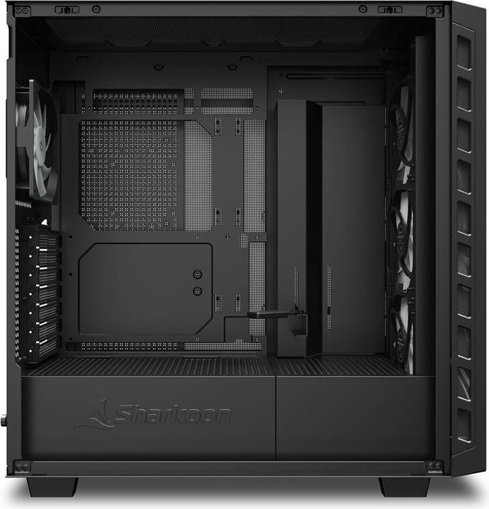 Produktbild Sharkoon Rebel C80M RGB ATX Black (schwarz) (ATX, mATX, Mini-ITX)