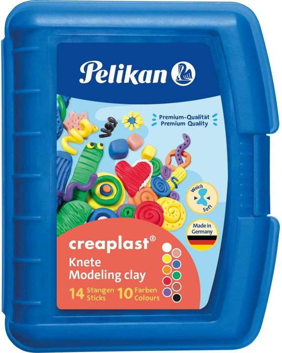 Pelikan Argilla da modellare per bambini 10 pezzi Creaplast blu