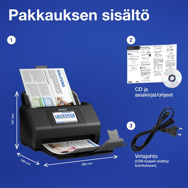 Actual product image Epson WorkForce ES-580W (USB, WLAN, USB host)