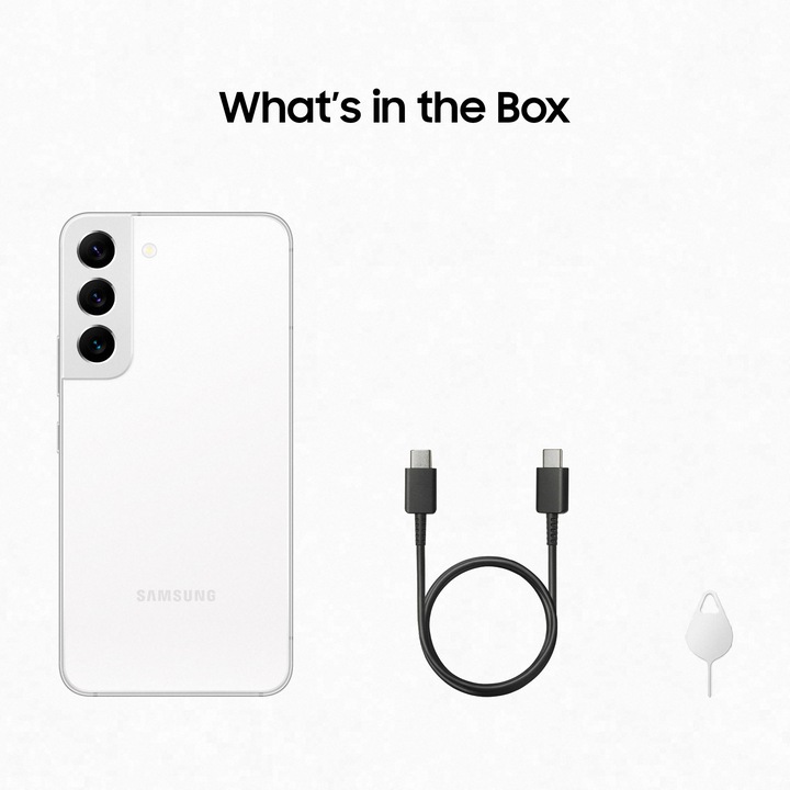 Actual product image Samsung Galaxy S22 EU (256 GB, Phantom White, 6.10", Dual SIM, 50 Mpx, 5G)