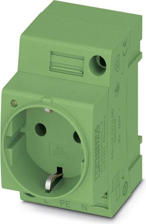 Actual product image Phoenix Contact Contact socket for top hat rail EO-CF/UT/LED/GN Content: 1 pc.