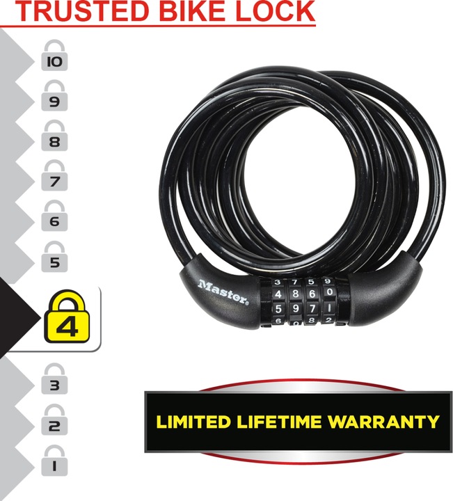 Actual product image Master Lock Spiral lock (180 cm)