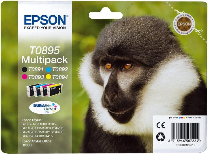 Produktbild Epson T0895 DuraBrite Ultra Multipack (M, BK, Y, C)