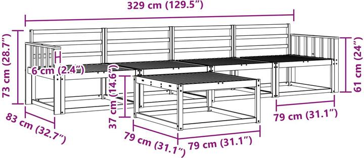 Produktbild vidaXL Outdoor-Sofa